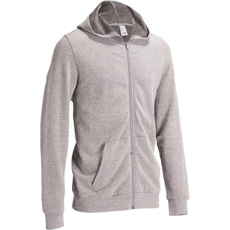 MAN GYM, PILATES COLD WEATHER APPAREL Clothing - Gym Hooded Jacket DOMYOS - Tops