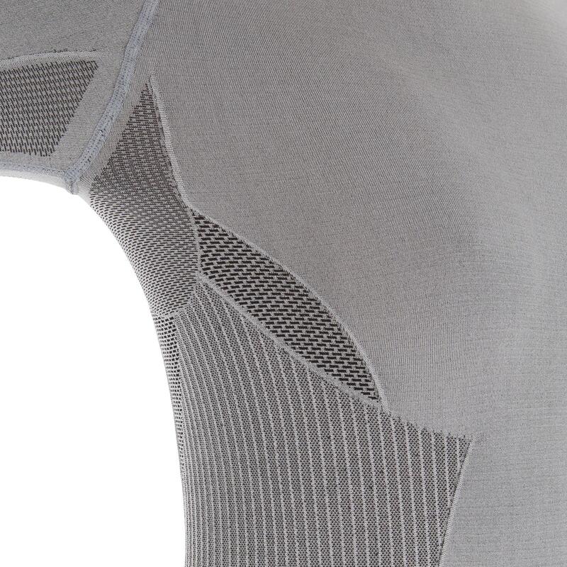 Camiseta térmica interior manga larga vela Mujer Race 500 gris