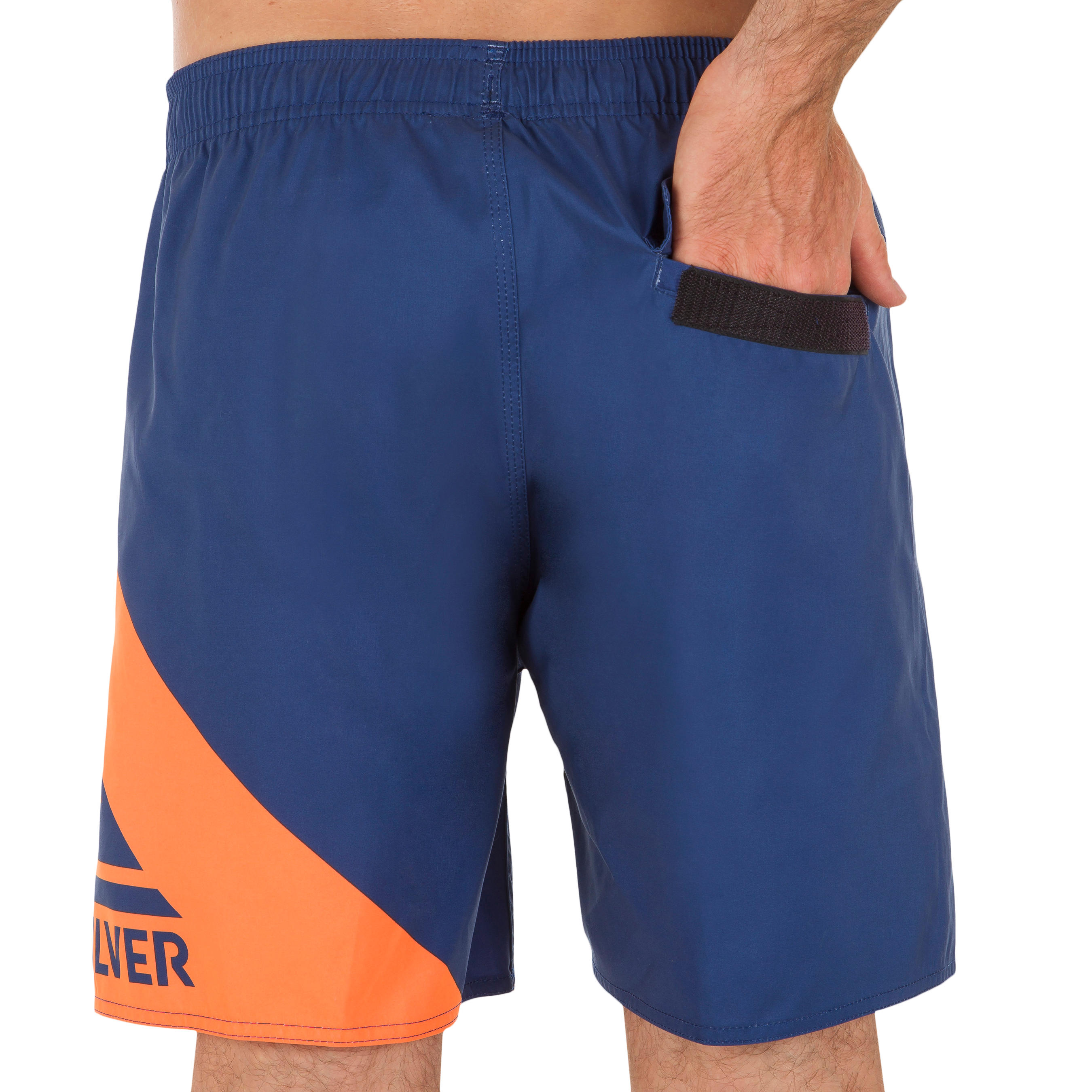 Costume mare uomo QUIKSILVER WAVE corto blu-arancione 2/4