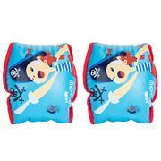 Kids swimming soft armbands 15-30kg - printed blue