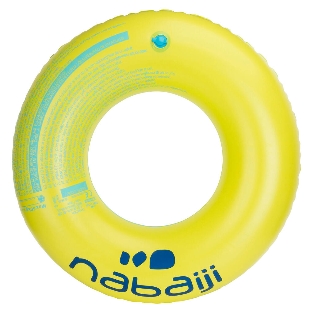 Schwimmring aufblasbar mit Griffen große Größe 92 cm - Allpop transparent 