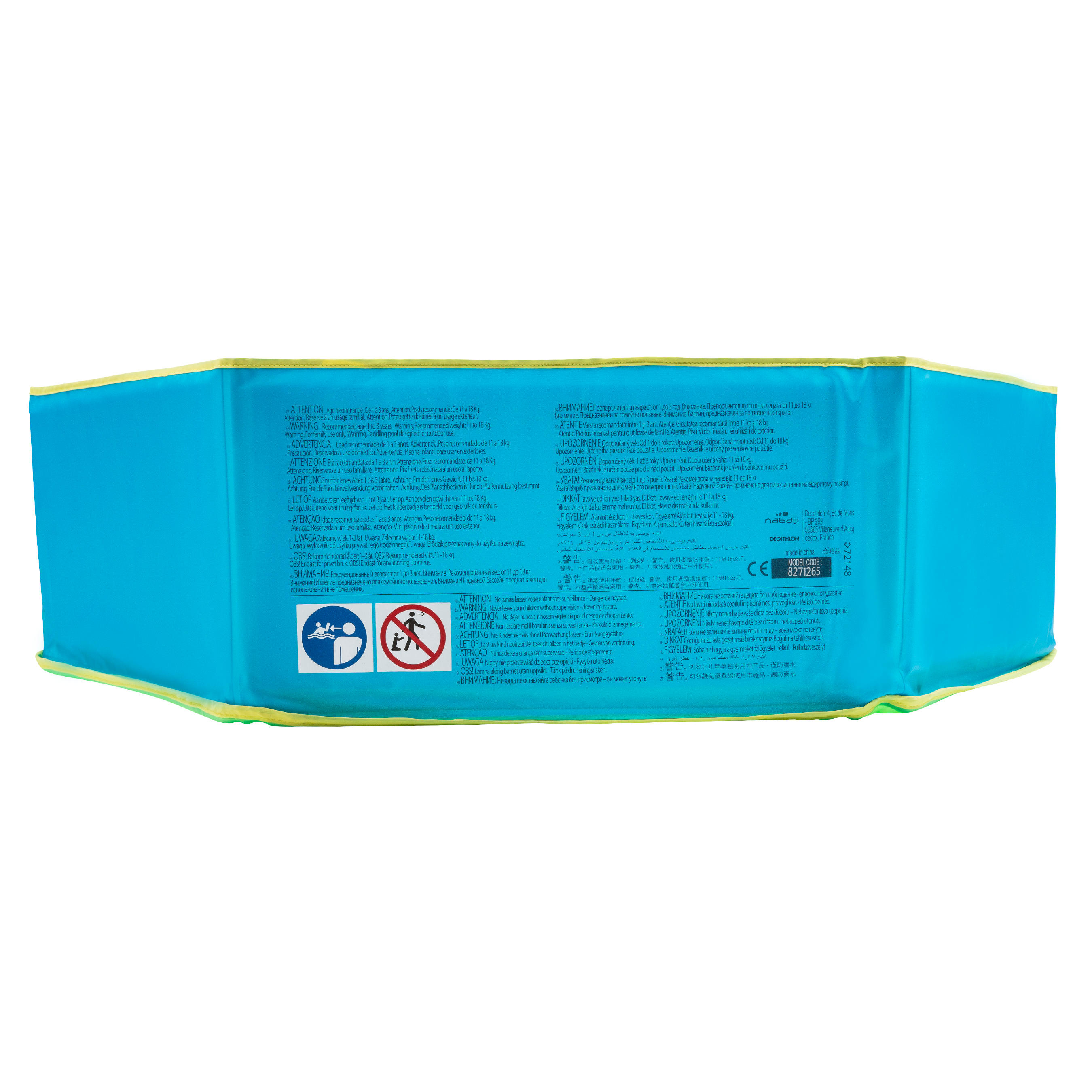 Piscina Pequena com Saco de Transporte Estanque Criança 88,5 cm de Diâmetro Azul 9/13