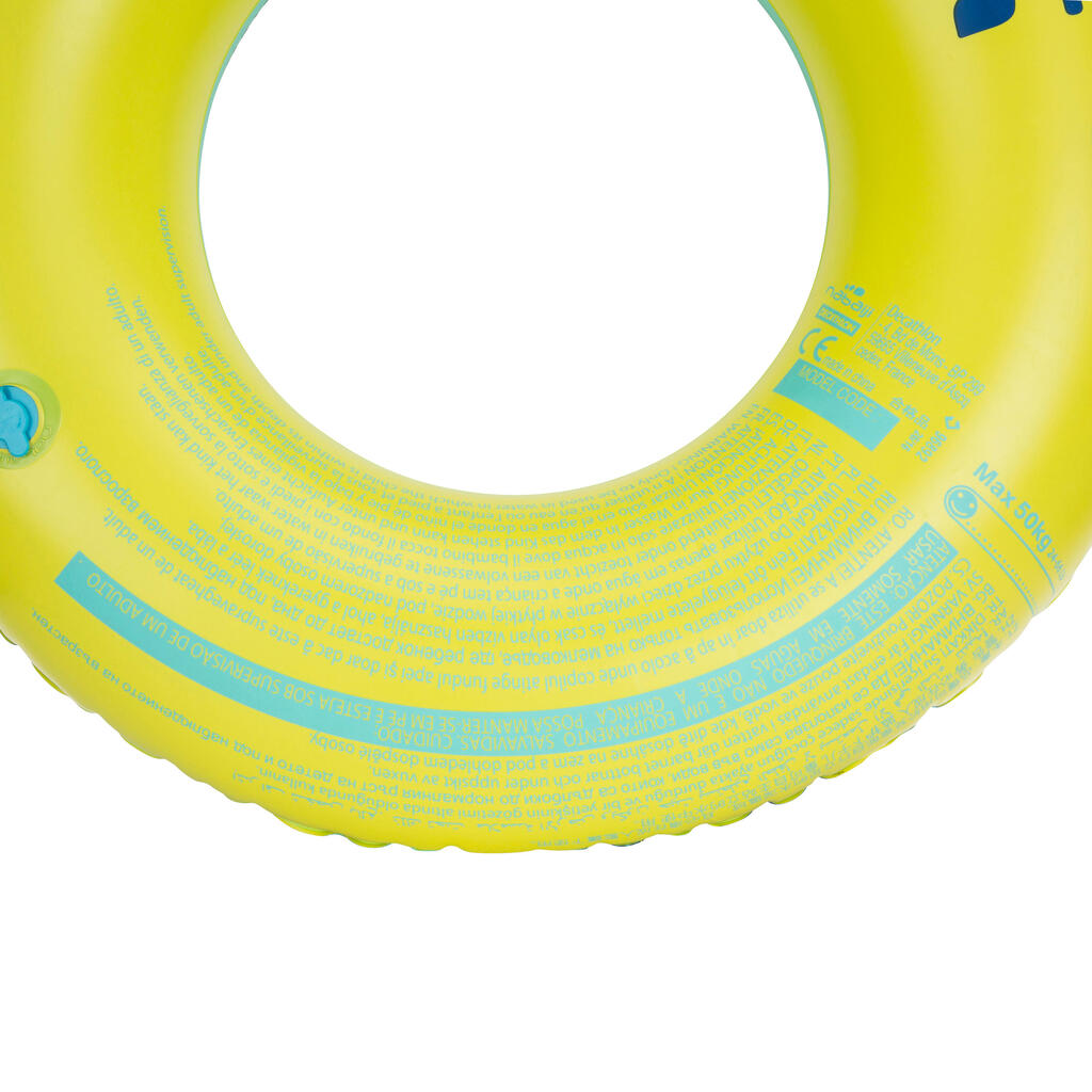 Schwimmring aufblasbar mit Griffen große Größe 92 cm - Allpop transparent 
