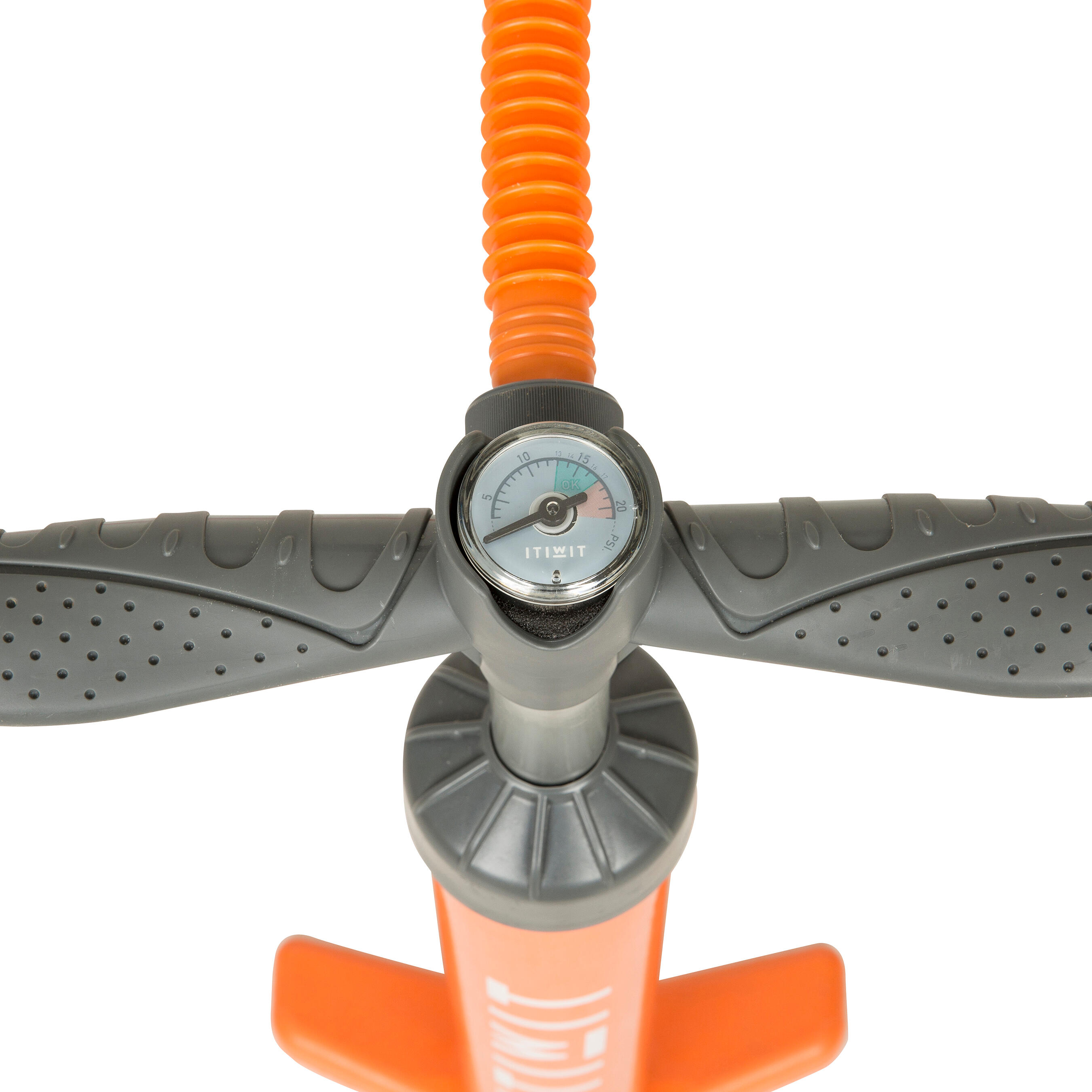STAND-UP PADDLE DOUBLE-ACTION HIGH-PRESSURE HAND PUMP 20 PSI - ORANGE 6/9