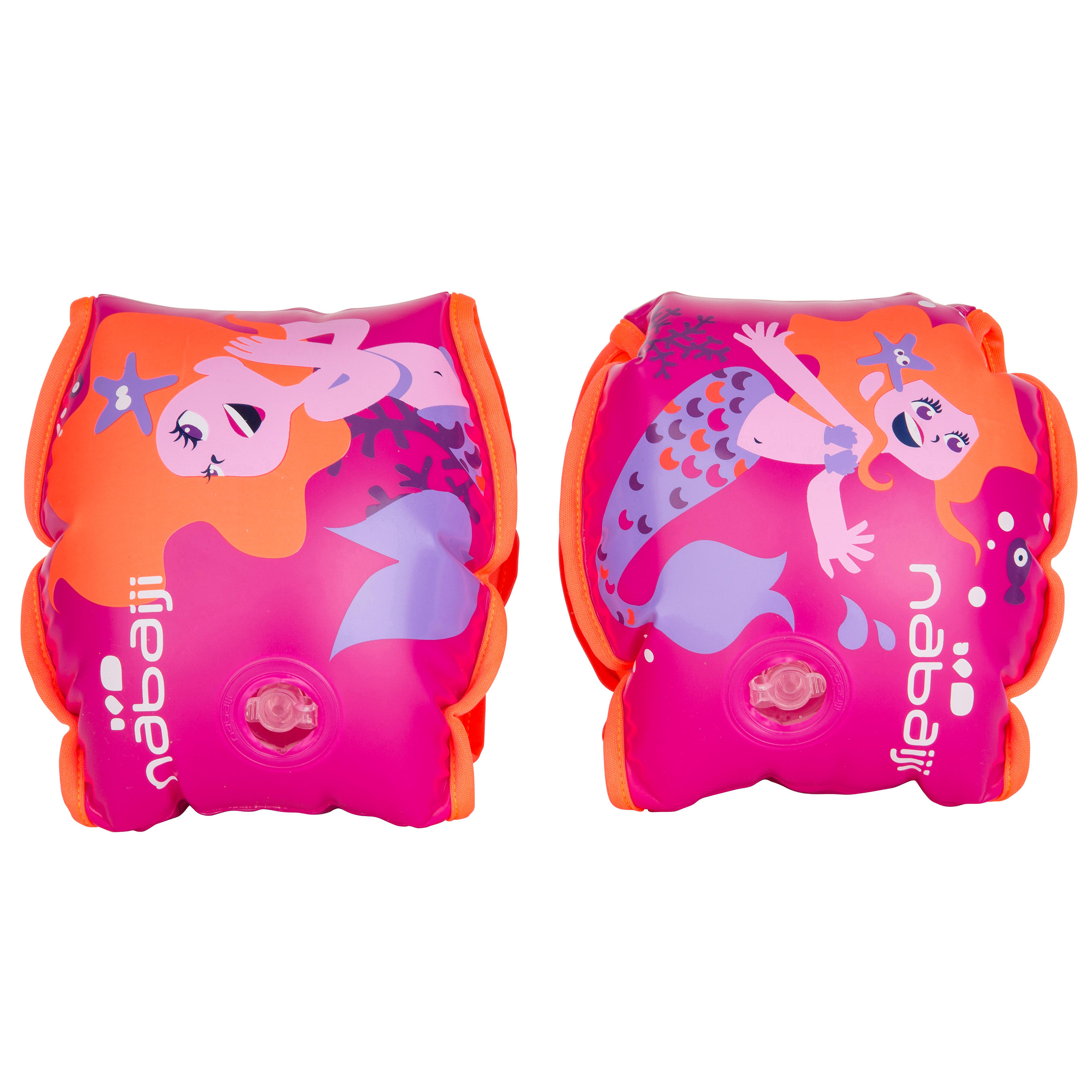 NABAIJI 15 -30 kg Children’s Inner Fabric  Swimming Armbands - Pink "Mermaid” print
