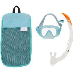 FRD120 freediving snorkel mask kit for adults light green grey