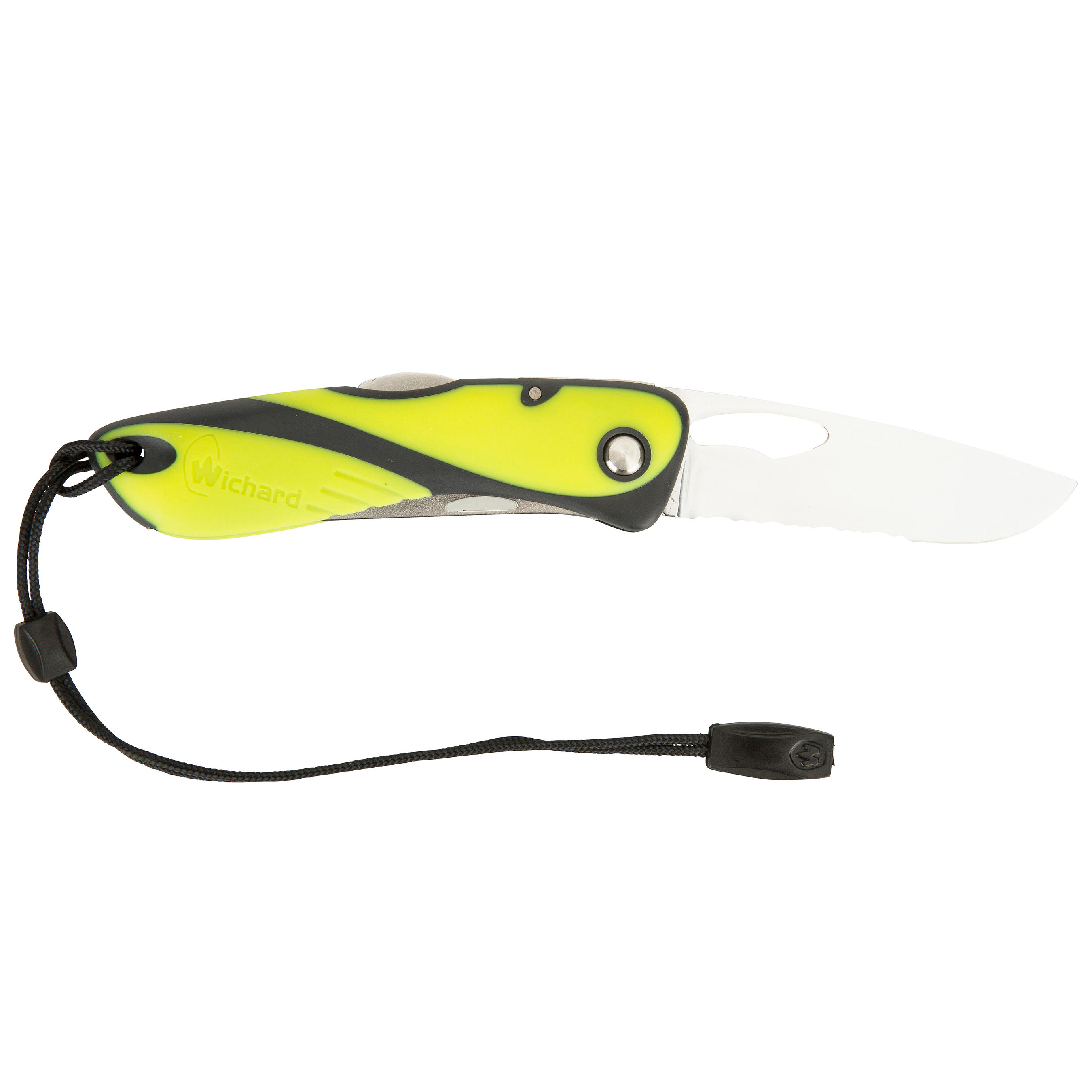 Couteau marin démanilleur épissoir bateau noir/jaune 2/8