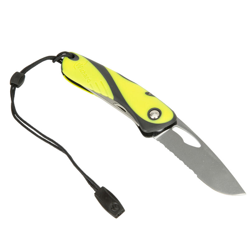 Námořnický nůž s uvolňovačem šeklů a bodcem černo-žlutý