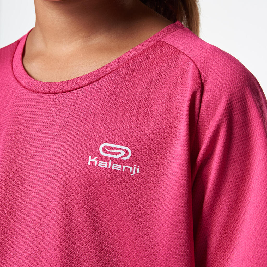 Laufshirt kurzarm Run Dry Kinder pink