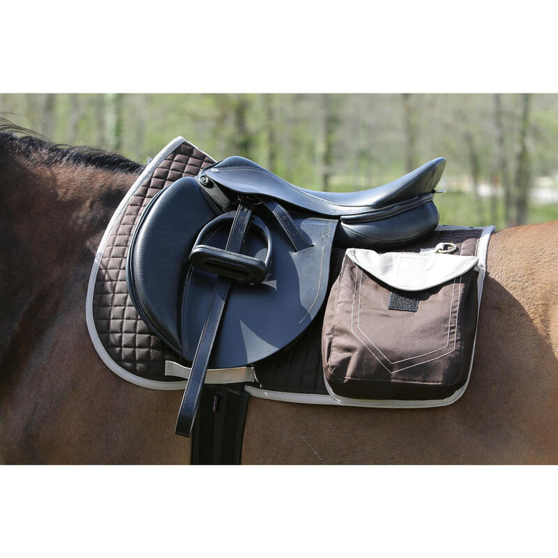 Mantilla travesía equitación fouganza Sentier caballo marrón con bolsillo