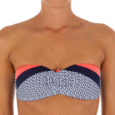 Laeti Women's Bandeau Swimsuit Top with Fixed Padded Cups - Bawa