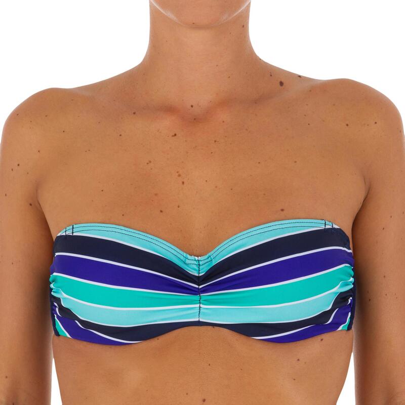 Haut de maillot de bain femme bandeau armatures MALIBU avec lien cou amovible