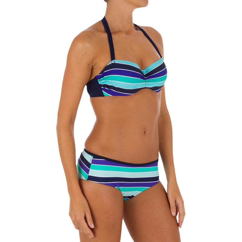 Haut de maillot de bain femme bandeau armatures MALIBU avec lien cou amovible