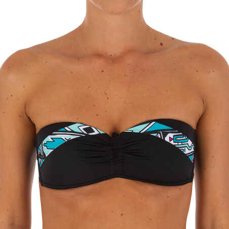 Laeti Women's Bandeau Swimsuit Top with Fixed Padded Cups - Isiketu