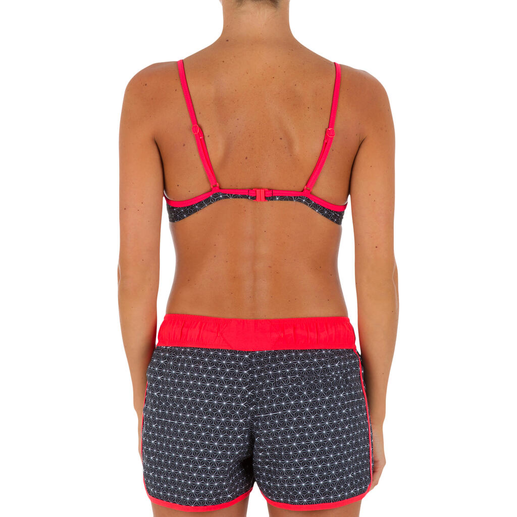 Boardshorts Tini Mosaica elastischer Taillenbund mit Kordelzug Damen