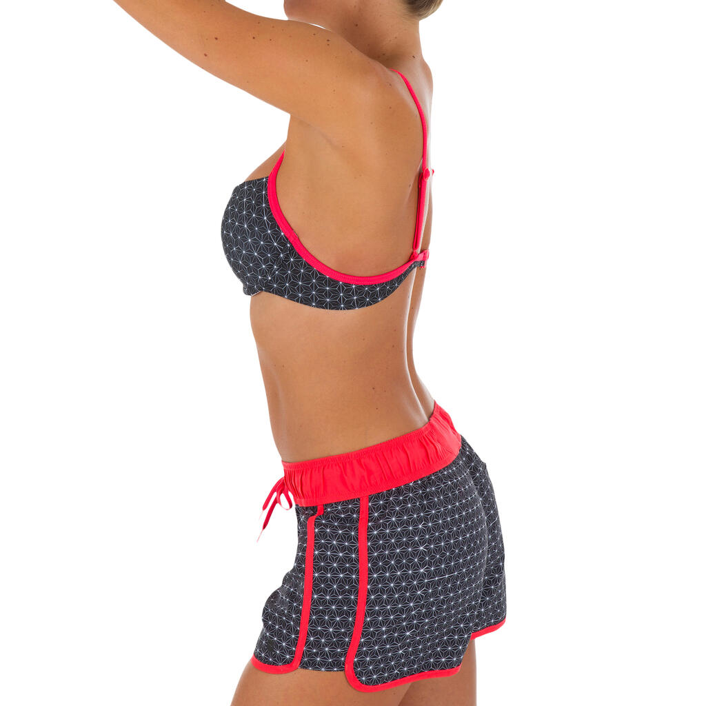 Boardshorts Tini Mosaica elastischer Taillenbund mit Kordelzug Damen