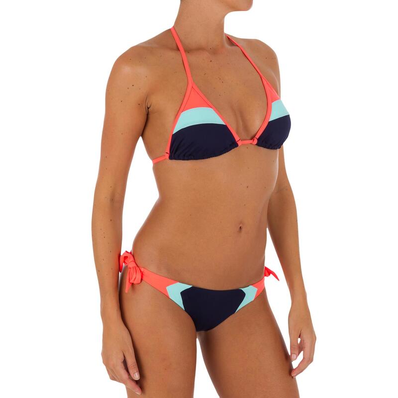 Braguita de bikini de surf mujer anudada corte de pierna alto SABI COLORB