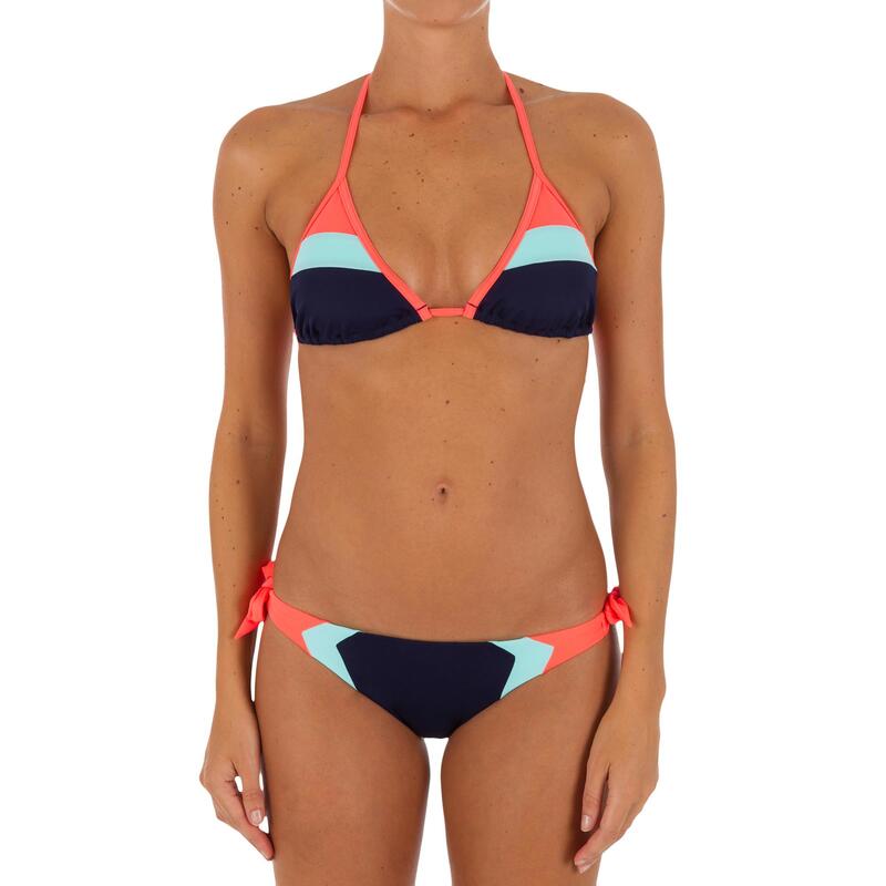 Braguita de bikini de surf mujer anudada corte de pierna alto SABI COLORB