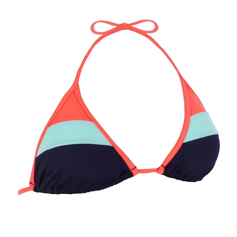 Haut de maillot de bain femme triangle coulissant avec coques MAE COLOR BLOCK FR