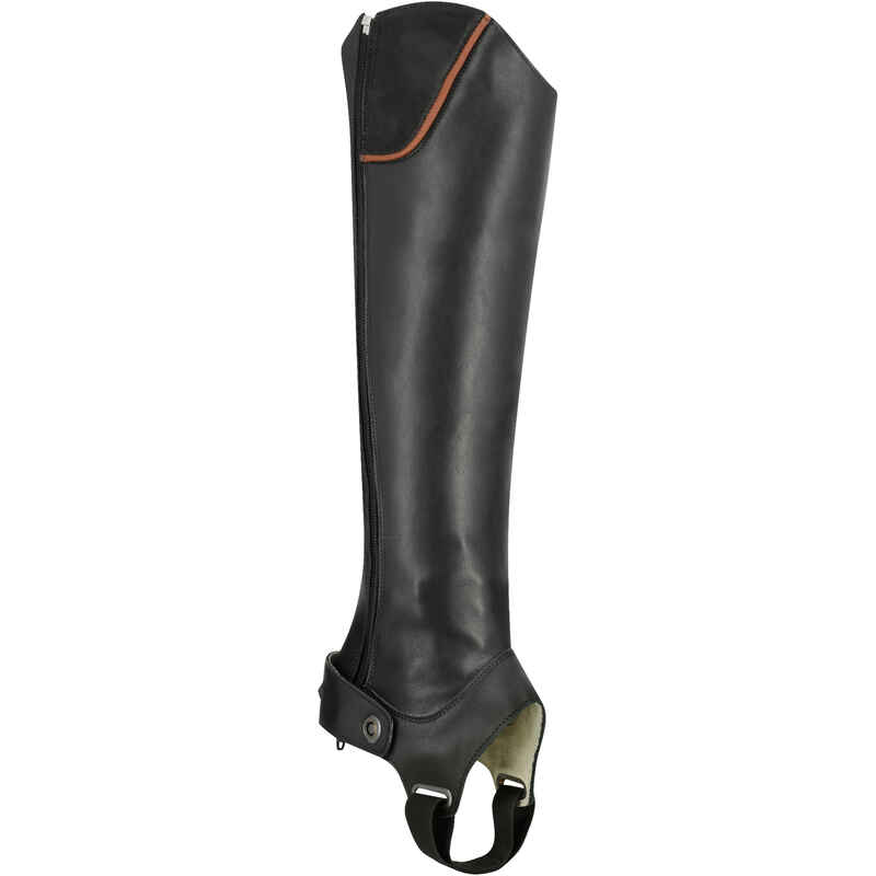 Adult Horse Riding Leather Half Chaps Training 700 