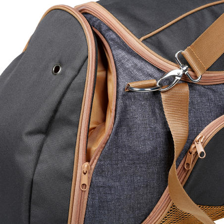 Сумка для спорядження для кінного спорту, 55 л - Сіра/Коричнева