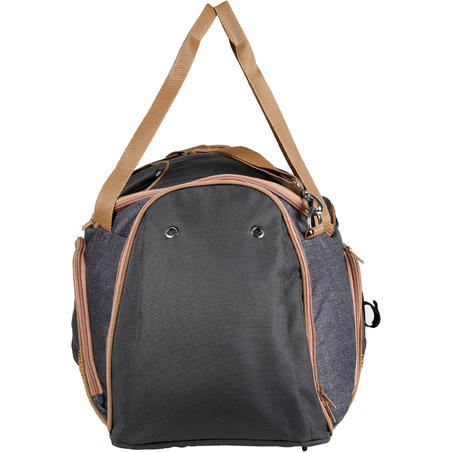 Сумка для спорядження для кінного спорту, 55 л - Сіра/Коричнева