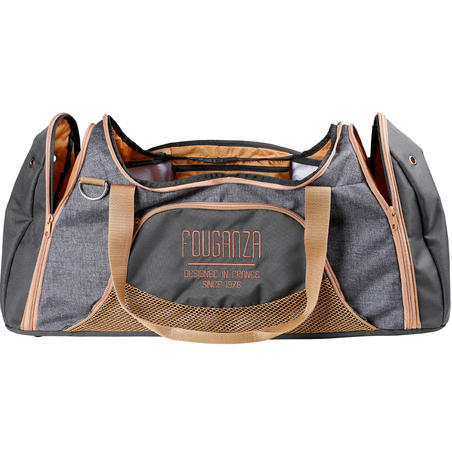 Сумка для спорядження для кінного спорту, 55 л - Сіра/Коричнева