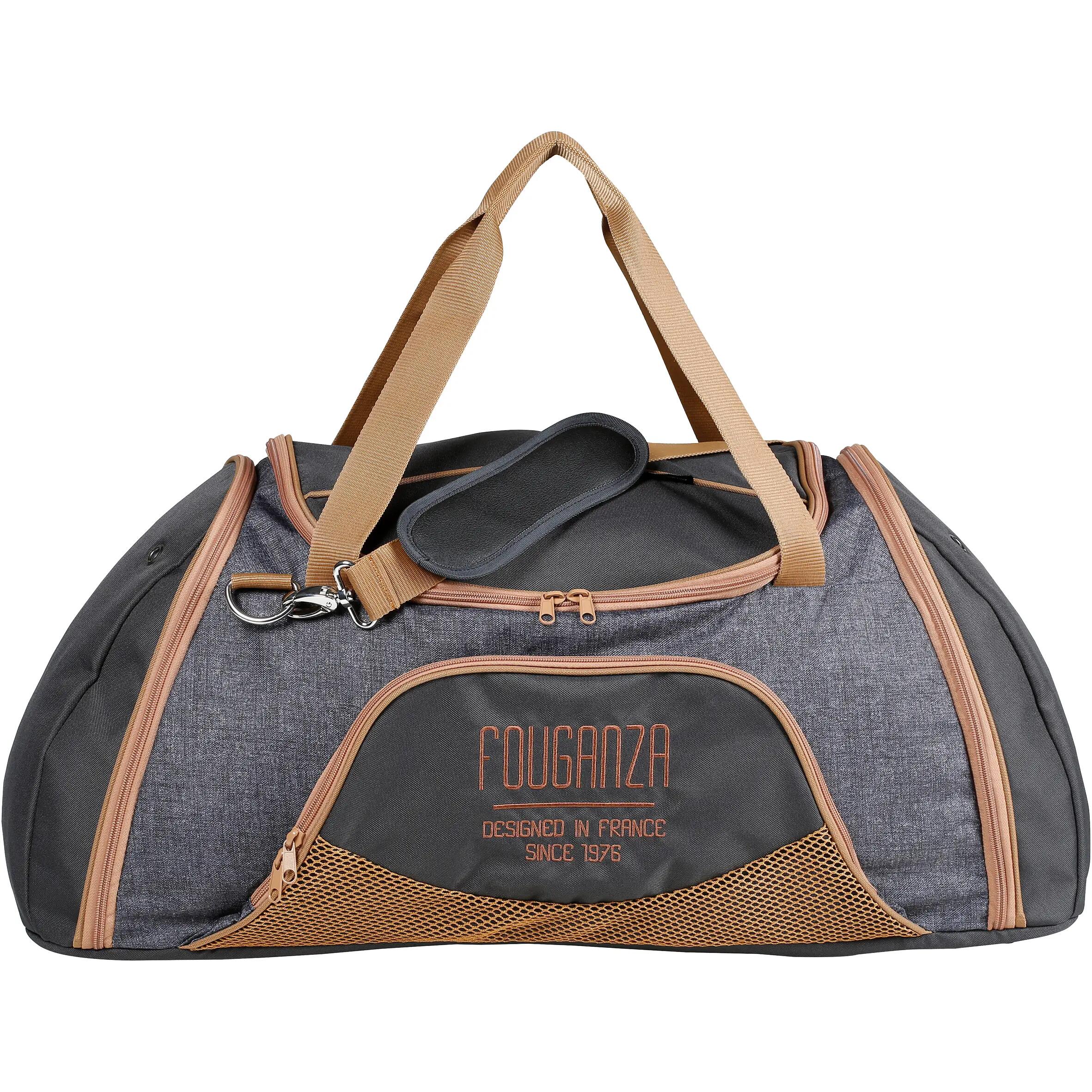 Duffle Horse Riding Equipment Bag 55L - Grey/Camel 2/3