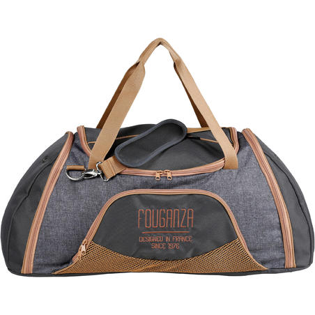 Сумка для спорядження для кінного спорту, 55 л - Сіра/Коричнева