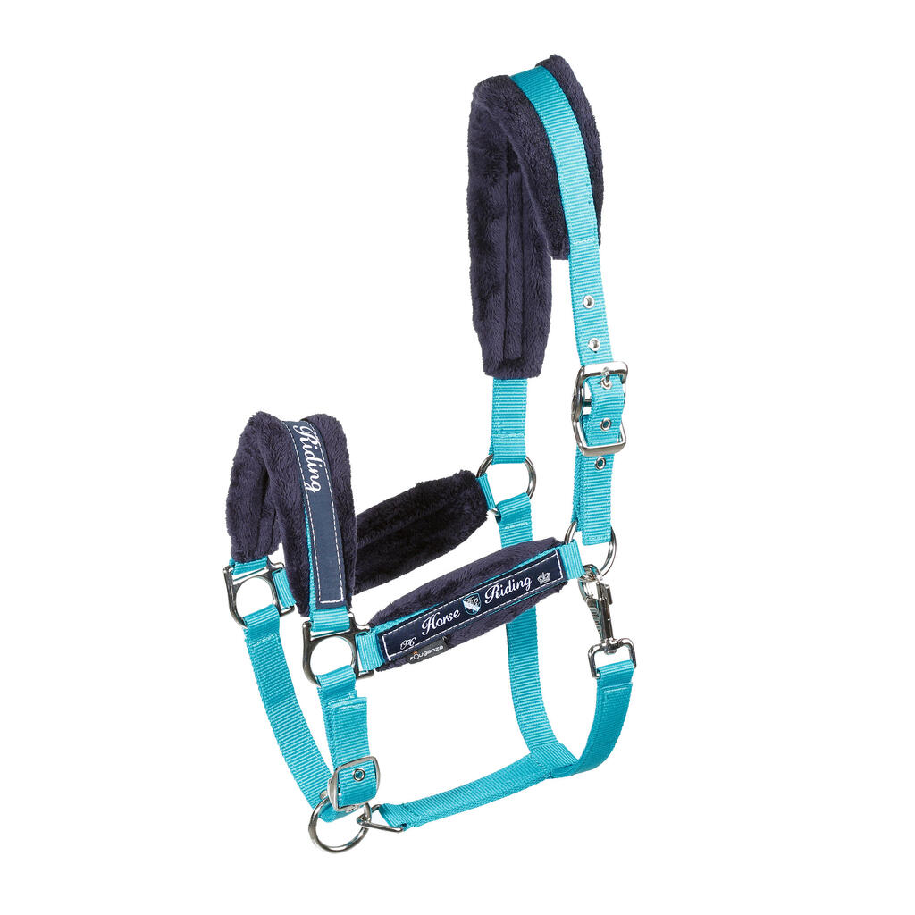 Winner Horse Riding Halter + Leadrope Set for Horse and Pony - Royal Blue