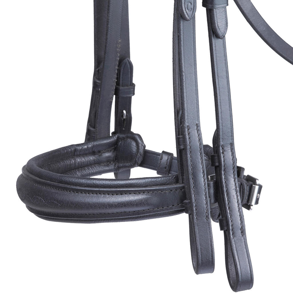 Paddock Horse Riding Bridle + Reins Set - Black