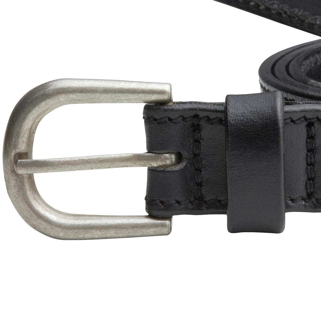 Adult Horse Riding Leather Belt - Black