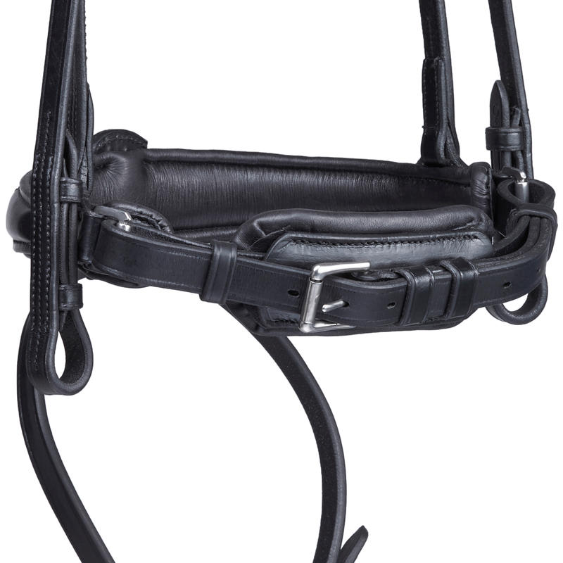 Pull Back Horse Riding Bridle + Reins For Horse Black Decathlon