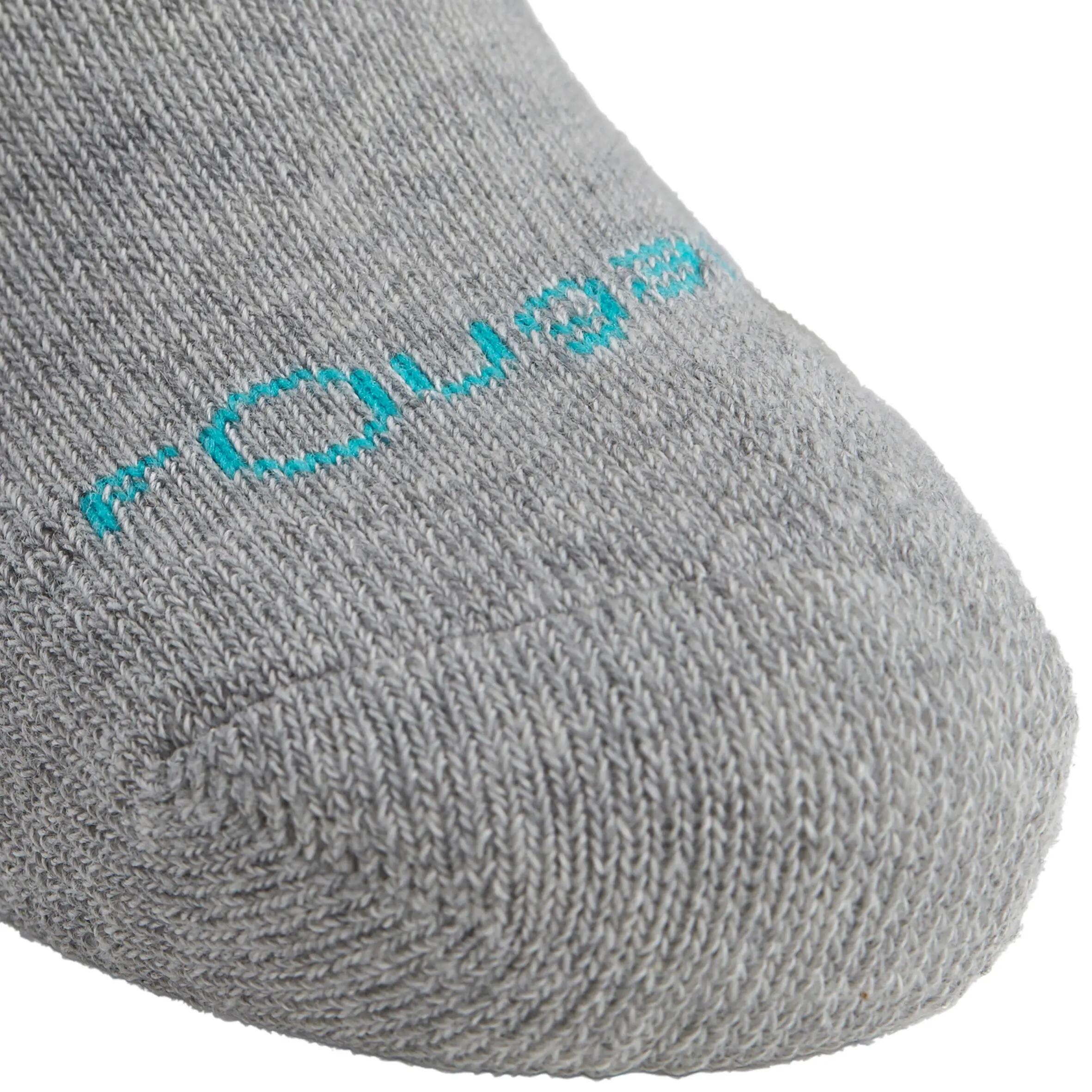 Baby Light Horse Riding Socks 2-Pair - Mottled Grey/Turquoise 6/9