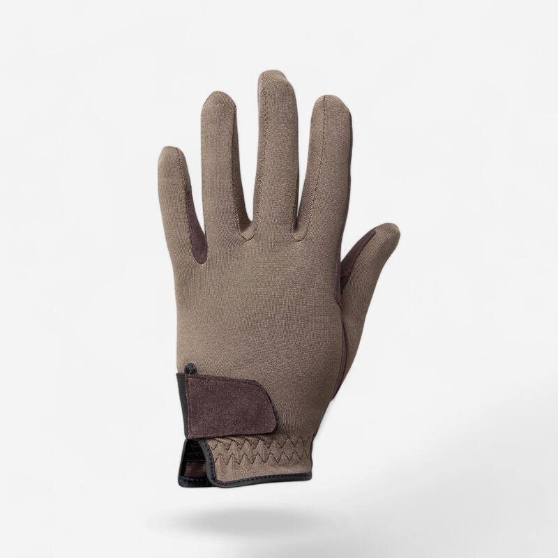 Basic Children's Horse Riding Gloves FOUGANZA Decathlon
