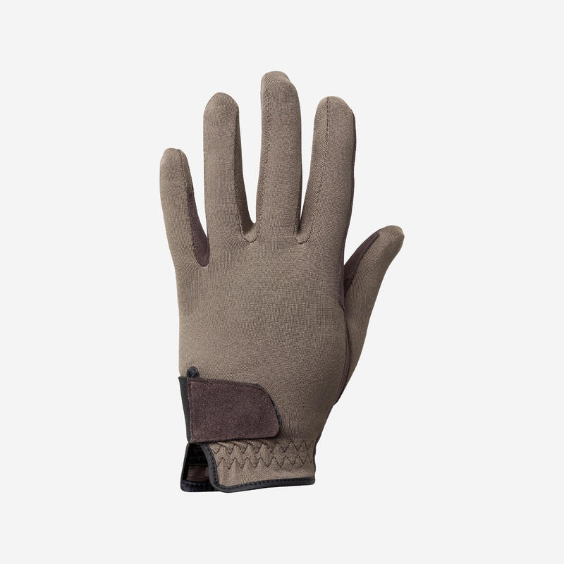 Gants équitation enfant BASIC marron