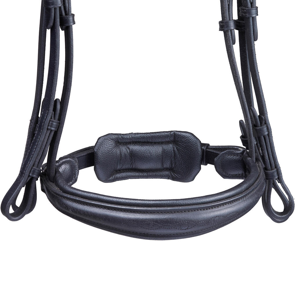 Paddock Horse Riding Bridle + Reins Set - Black