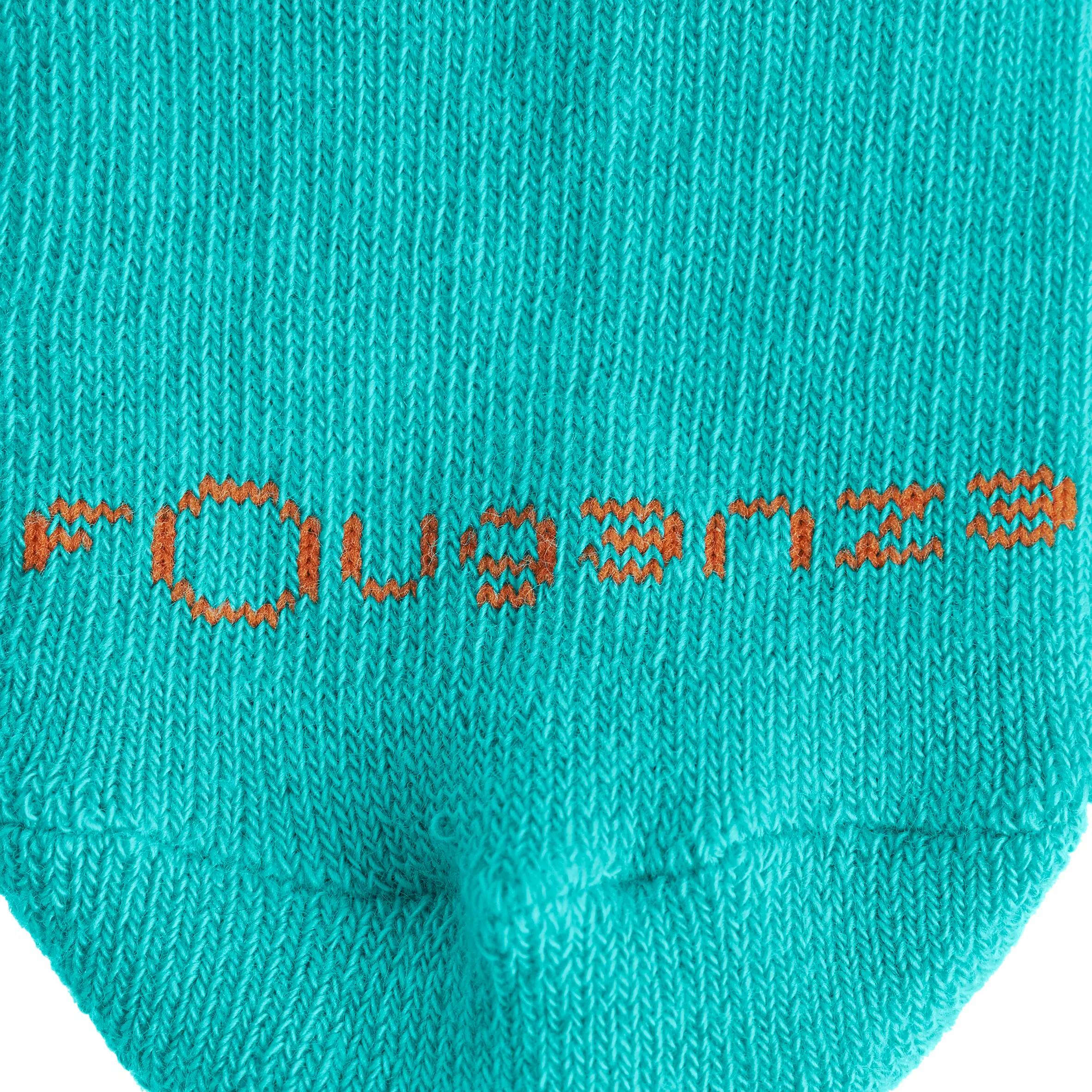 Baby Light Horse Riding Socks 2-Pair - Mottled Grey/Turquoise 9/9