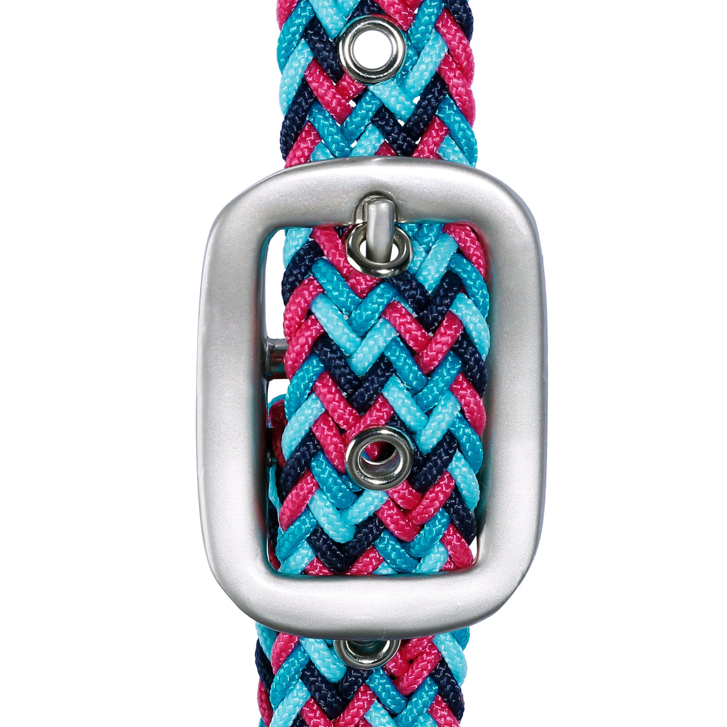 Plait Horse Riding Horse/Pony Halter - Turquoise Blue 2/9