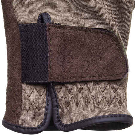 Basic Children's Horse Riding Gloves - Brown