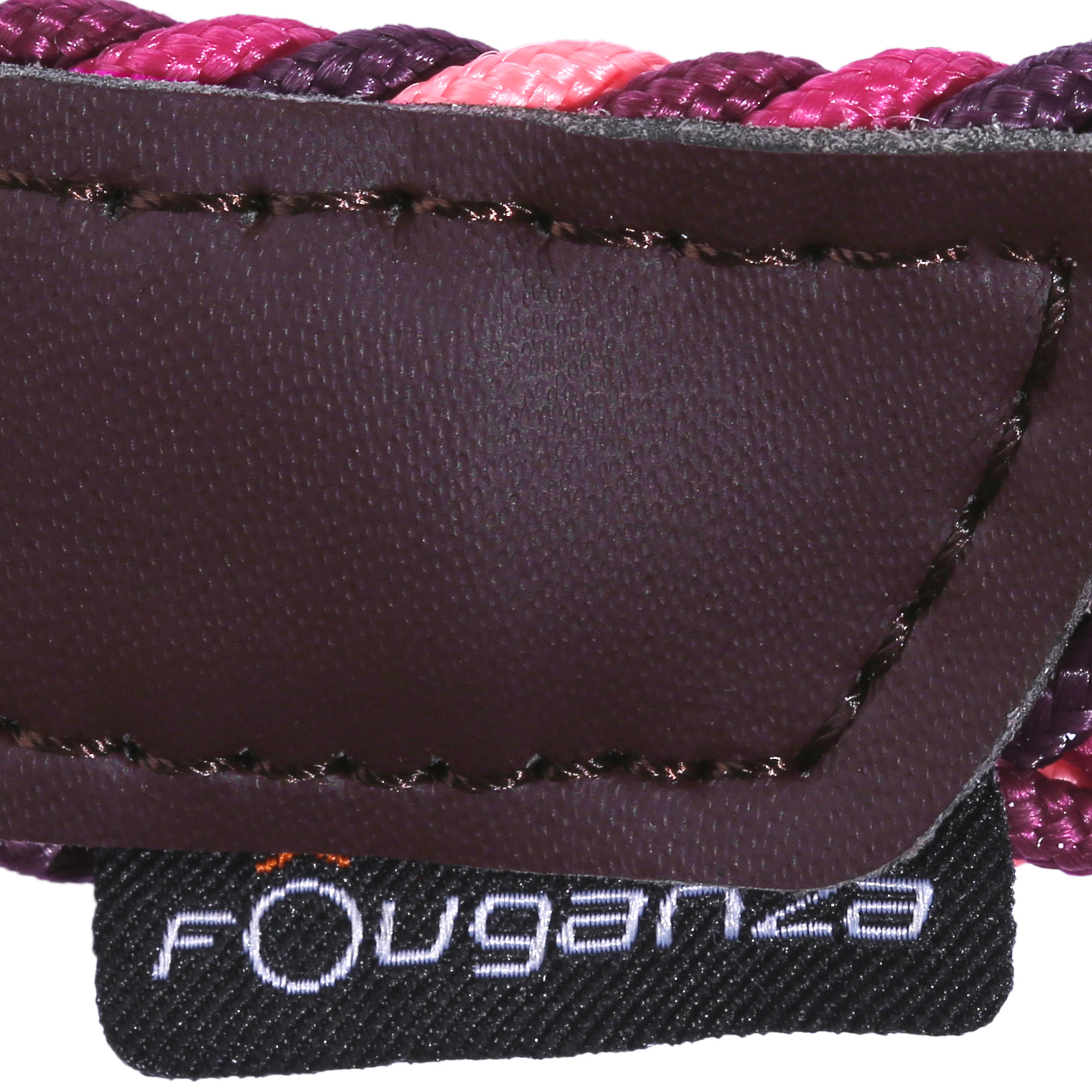 Plait Horse Riding Halter For Horse Or Pony - Burgundy 8/9
