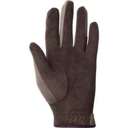 Basic Children's Horse Riding Gloves - Brown