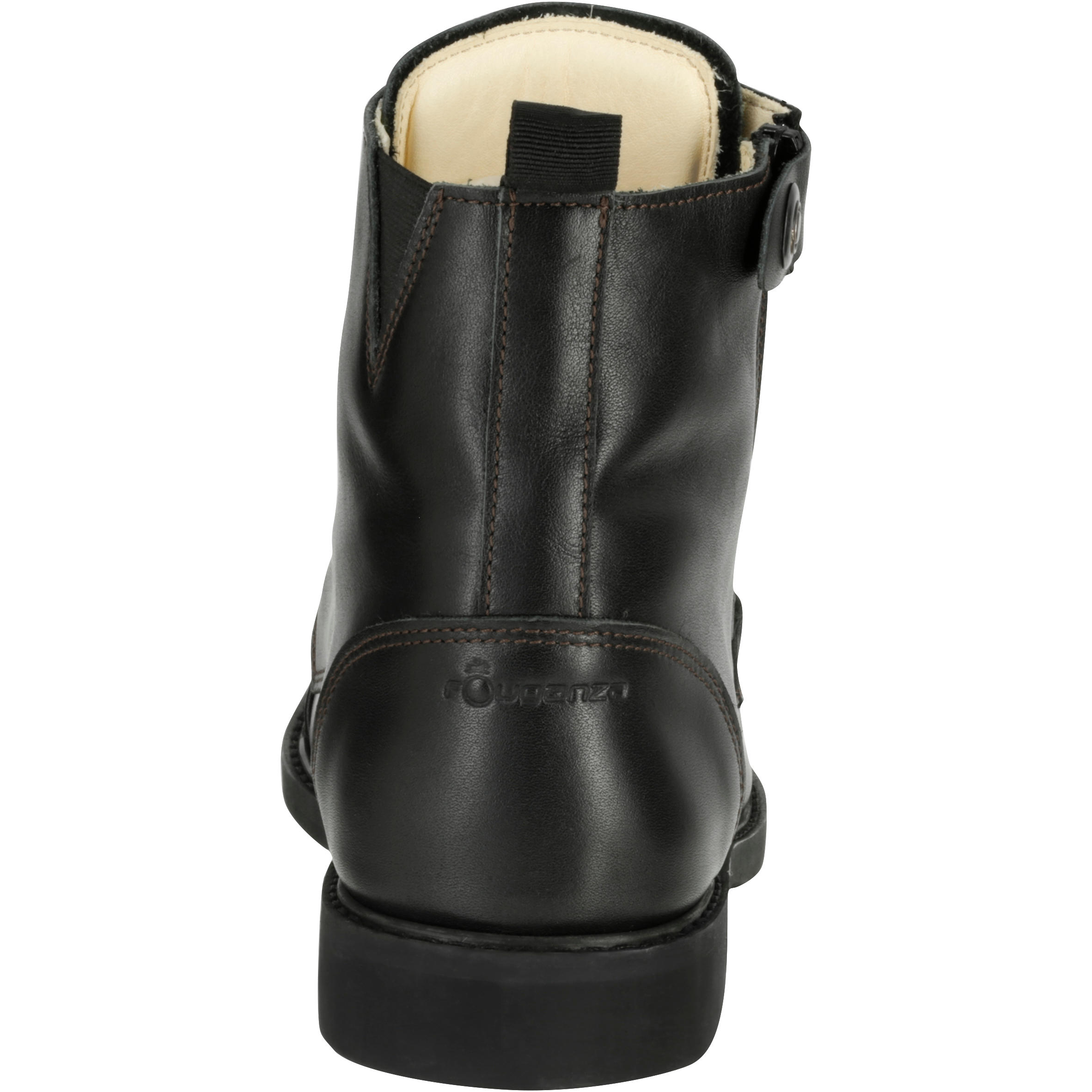 Training 700 Adult Horse Riding Lace-Up Leather Jodhpur Boots - Black 4/15