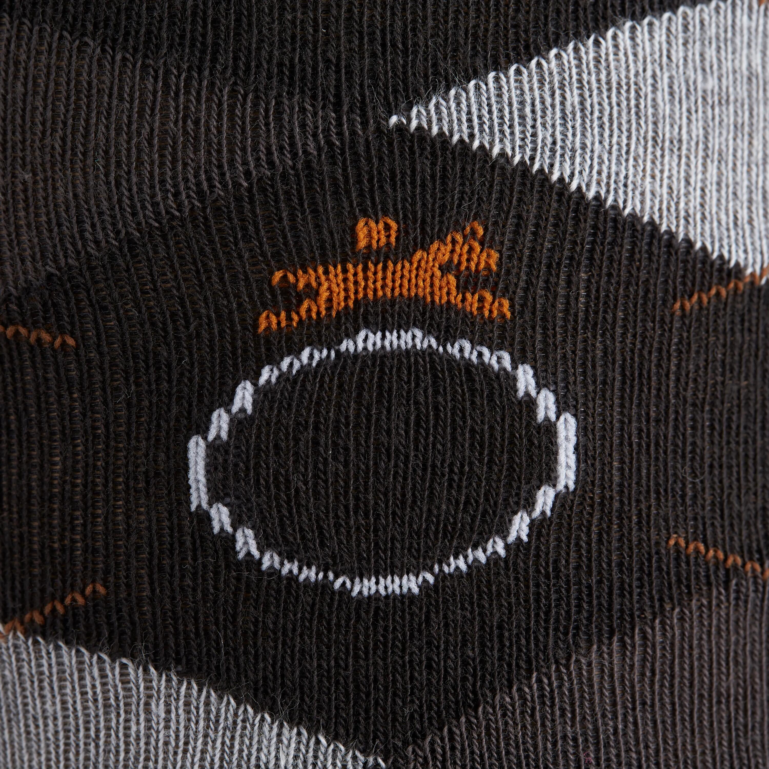 Argyle Adult Horse Riding Socks 2-Pair - Dark Grey/Mottled Grey/Camel 6/8