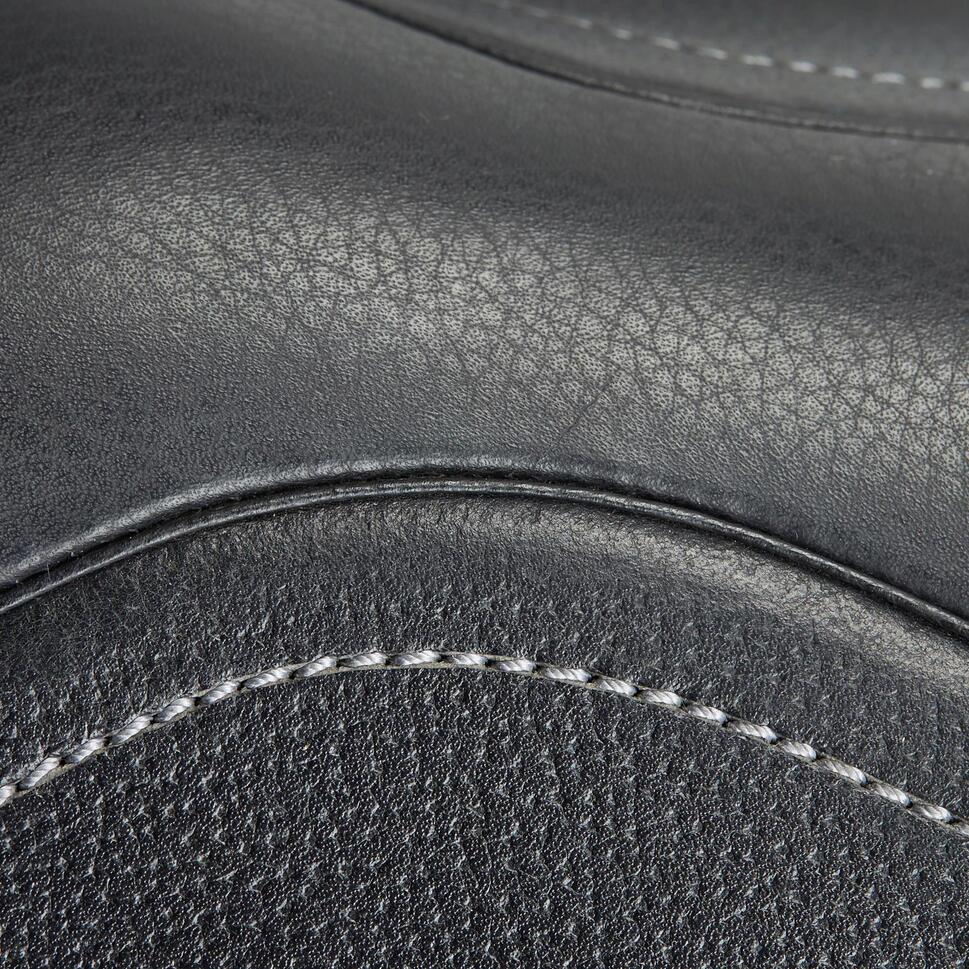Set de selle équitation 16 en cuir véritable 14 cm 5 en 1 noir - Sport