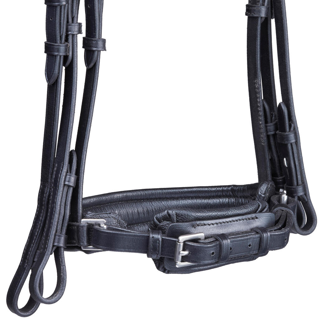 Paddock Horse Riding Bridle + Reins Set - Black