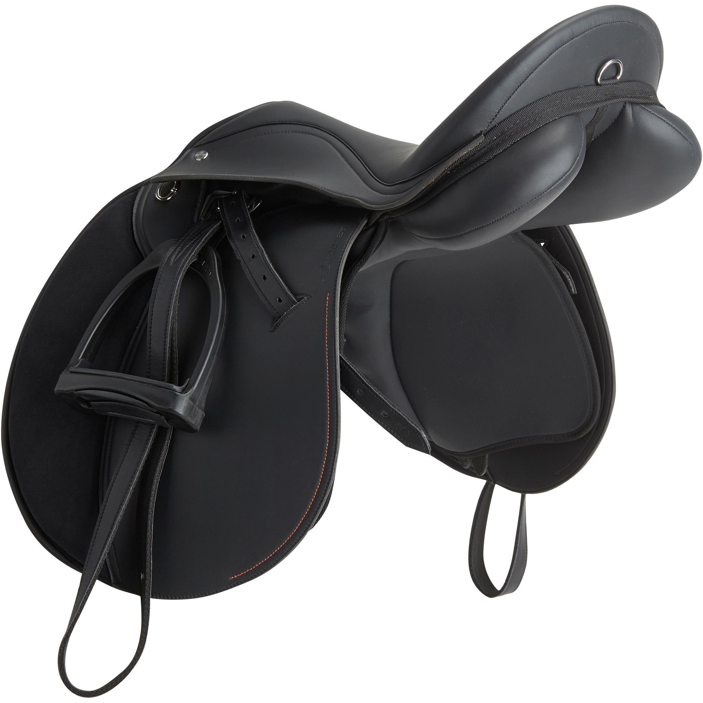 Synthia Horse Riding Synthetic 17.5" All-Purpose Saddle For Horse - Black 3/15