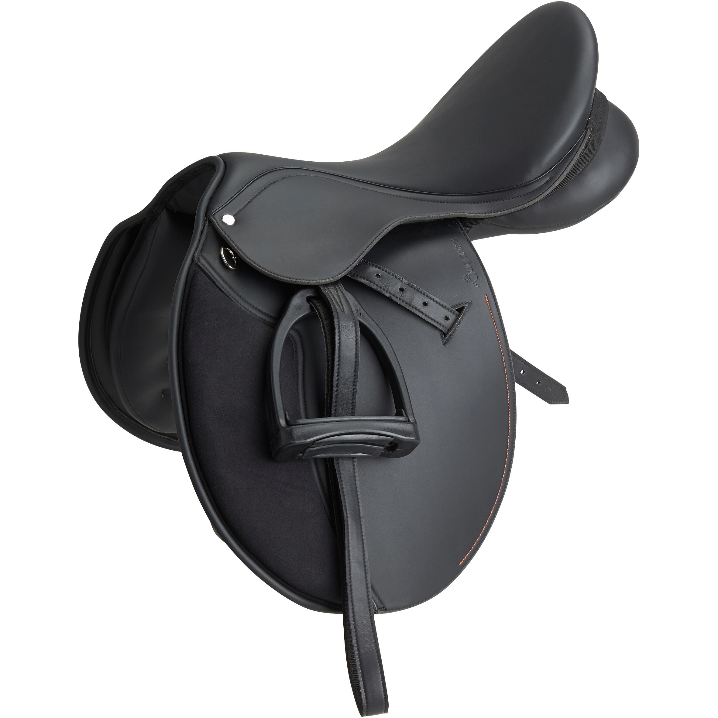 FOUGANZA Synthia Horse Riding Synthetic 17.5" All-Purpose Saddle For Horse - Black