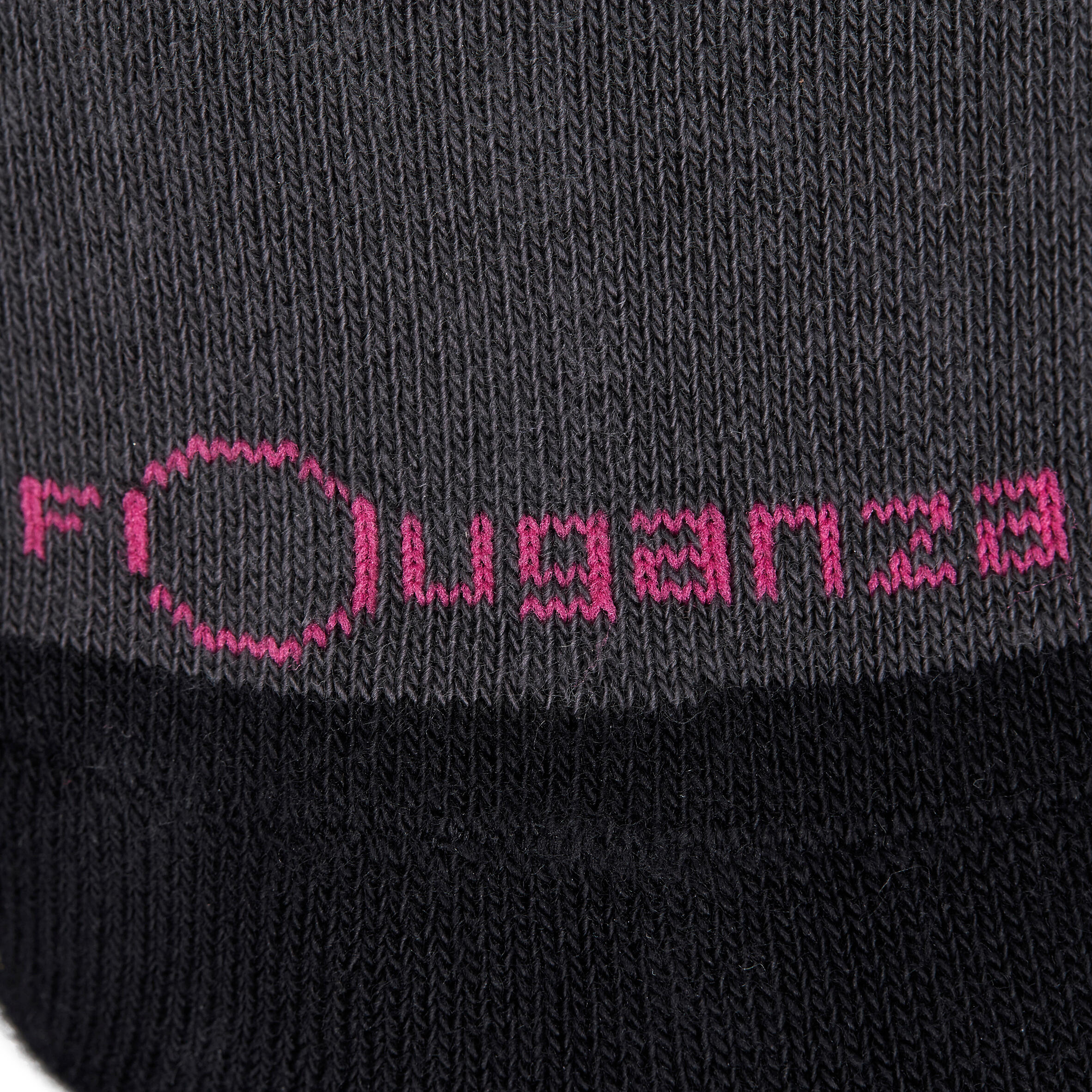 Grippy Women's Horse Riding Socks 1-Pair - Dark Grey / Pink Silicone Patches 8/8