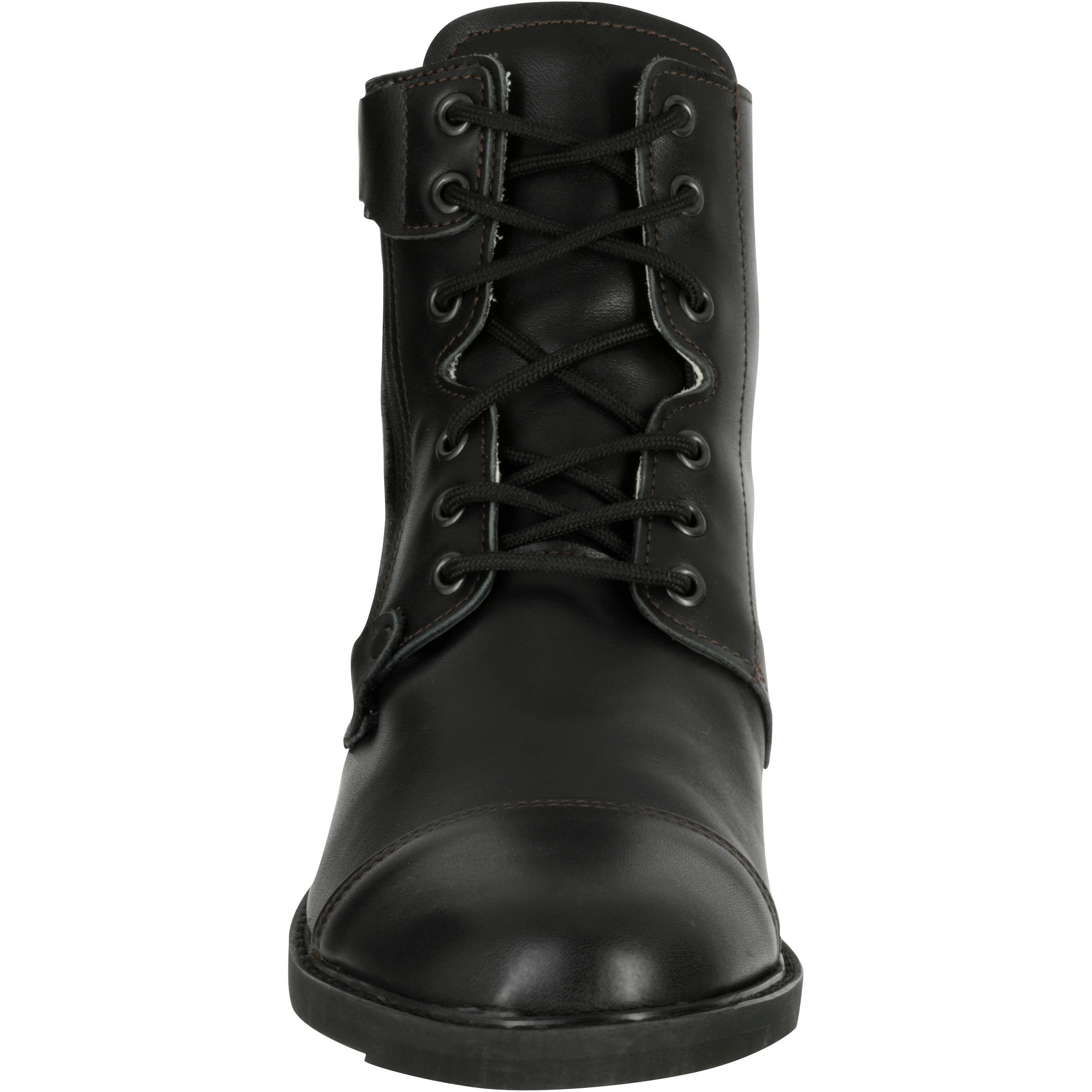 Training 700 Adult Horse Riding Lace-Up Leather Jodhpur Boots - Black 5/15